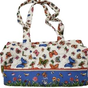 Floral Butterfly Print Women's Bag